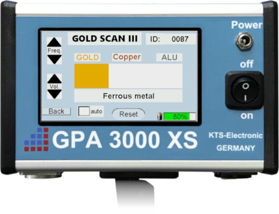 Unité électronique GPA 3000 XS, distinction du métal