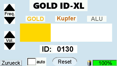 GOLD ID--XL Display Gold